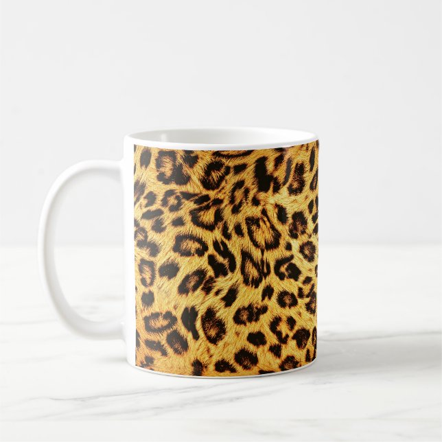 Trendy Leopard: Skin Design Pattern. Coffee Mug (Left)