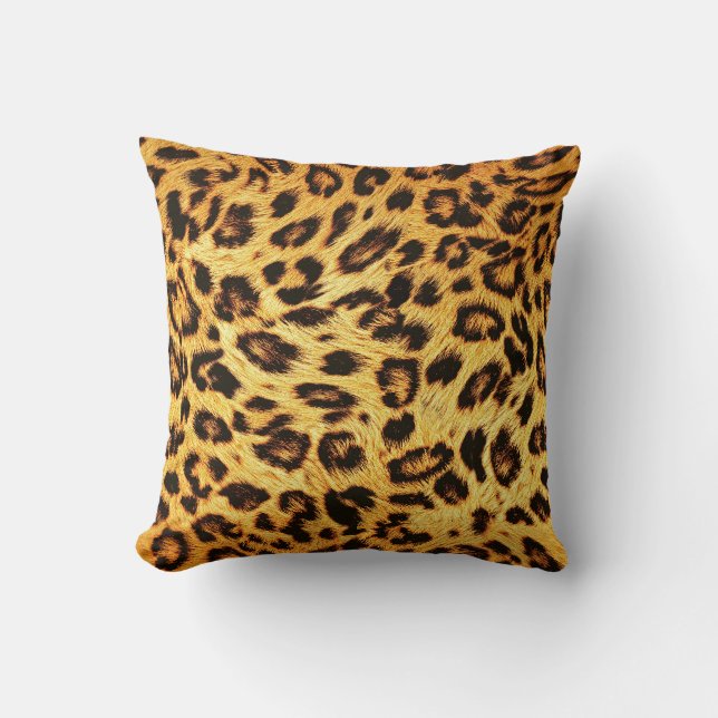 Trendy Leopard: Skin Design Pattern. Cushion (Front)
