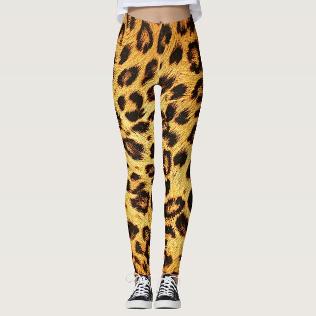 Trendy Leopard: Skin Design Pattern. Leggings (Front)