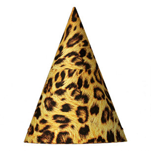 Trendy Leopard: Skin Design Pattern. Party Hat
