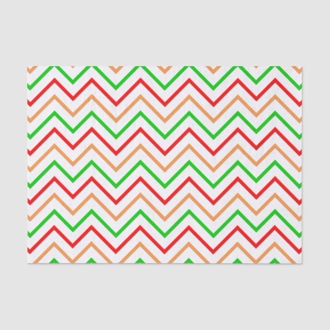 Trendy Light Chevron Pattern Tissue Paper (Front)