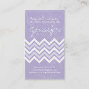 Trendy Lilac Chevron Mummy Cards