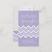 Trendy Lilac Chevron Mummy Cards (Front/Back)