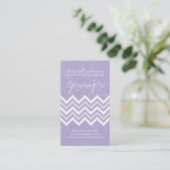 Trendy Lilac Chevron Mummy Cards (Standing Front)