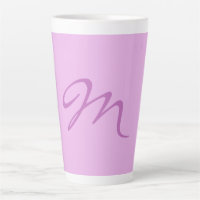 Trendy Lilac Orchid Colour Monogram Initial Letter