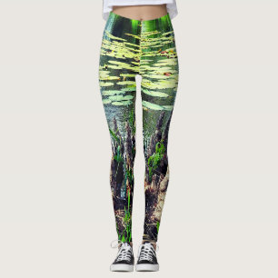 Trendy Lily Pad Camouflage Look  Leggings