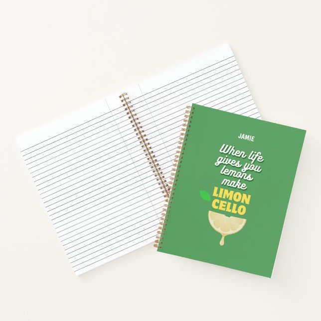 Trendy Limoncello Quote  Notebook (Inside)