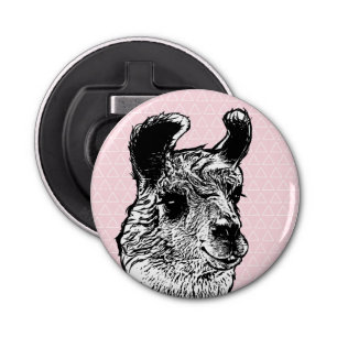 Trendy Llama & Triangles Bottle Opener