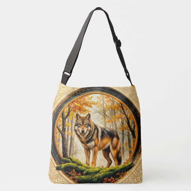 Trendy Lone Wolf Crossbody Bag (Back)