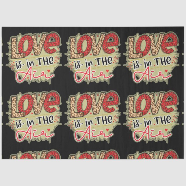 Trendy Love Air Valentines Day Tissue Paper (Front)