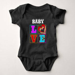 trendy love colourful baby loveable customisable bodysuit