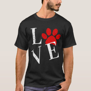 TRENDY LOVE DOG PAW T-Shirt