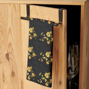 Trendy Luxury Elegant Floral Collection Tea Towel