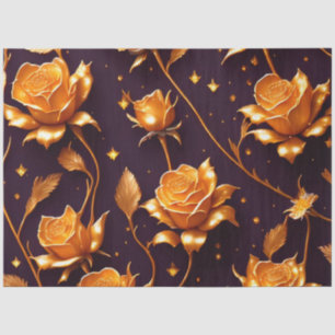 Trendy Luxury Gold Boho Rose Collection Tissue Paper