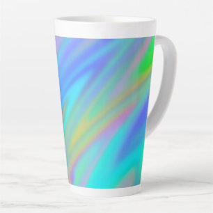 Trendy luxury green blue purple faux holographic latte mug