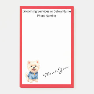 Trendy Luxury Grooming Pet Personalised Collection Post-it Notes