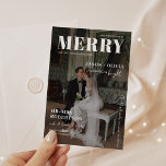 Trendy Magazine Cover Married Christmas Holiday Card<br><div class="desc">Trendy Magazine Cover Married Christmas Holiday Card</div>