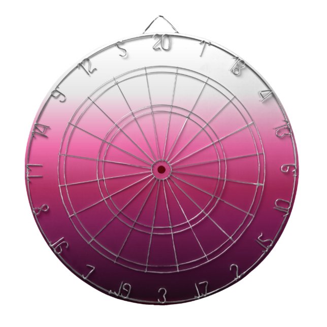 trendy magenta maroon marsala burgundy ombre dartboard (Front)