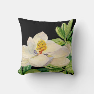 Trendy Magnolia Floral art Decorative Throw Pillow