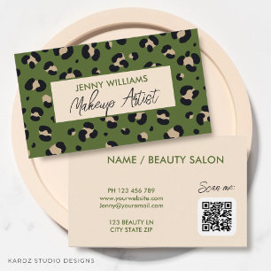 Trendy Make Up Artist Business Card