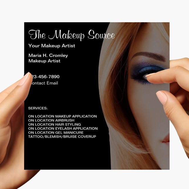 Trendy Makeup Artist Business Cards (Creator Uploaded)