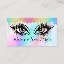 Trendy Makeup Artist Hair Salon Business Card