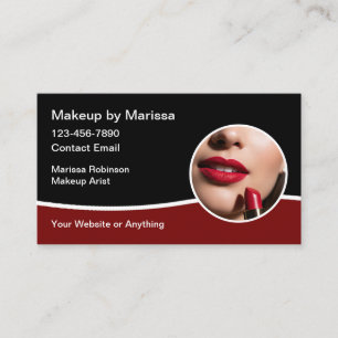Trendy Makeup Artist Modern Business Cards