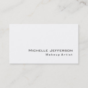 Trendy Makeup Artist White Style Business Card