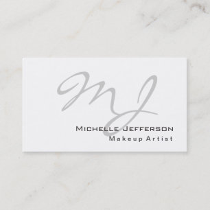 Trendy Makeup Artist White Style Business Card