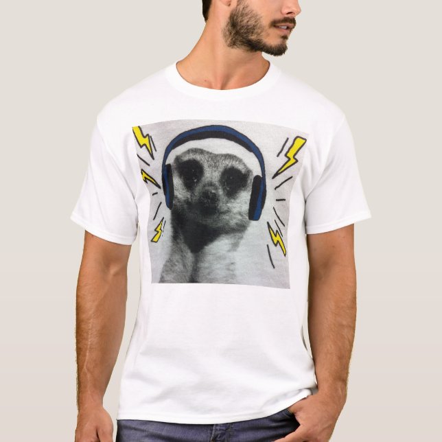 trendy man Basic T-Shirt, White T-Shirt (Front)