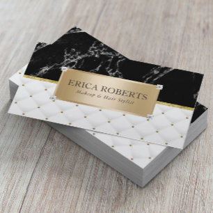 Trendy Marble Makeup Artist Hair Stylist Salon Business Card