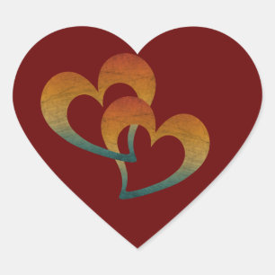 trendy marriage couple anniversary gift heart sticker