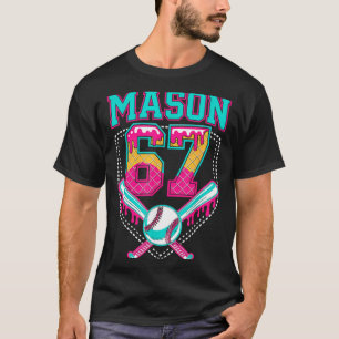 Trendy Mason 67 Mem Ice Cream Drip Baseball Birthd T-Shirt