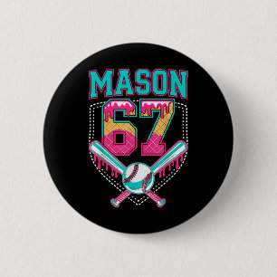 Trendy Mason 67 Mem Ice Cream Drip Bysebyll Birthd 6 Cm Round Badge