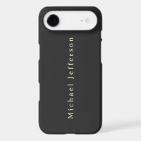 Trendy Matte Black Minimalist Own Name 