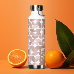 Trendy MCM Half Moon Pattern with blush name block Water Bottle