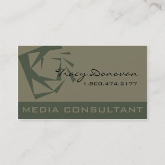 Trendy Media Consultant Designer "Quartz" | moss Business Card