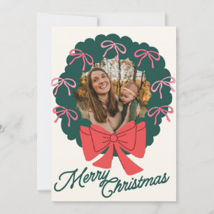 Trendy Merry Christmas Holiday Card