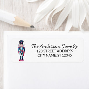 Trendy Merry Christmas Nutcracker Return Address   Label