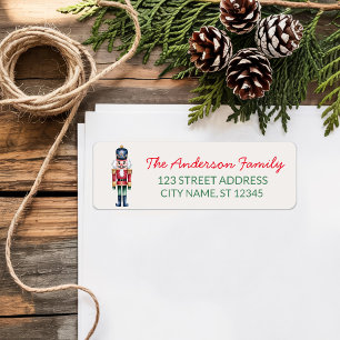 Trendy Merry Christmas Nutcracker Return Address   Label