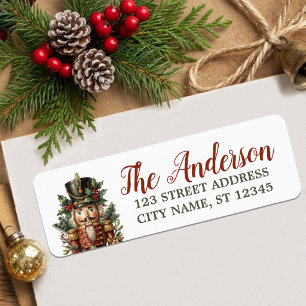Trendy Merry Christmas Nutcracker Return Address   Label