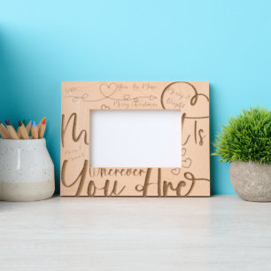 Trendy Merry Christmas You Are Mine Etched Frames