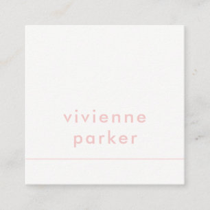 Trendy Millennial Pink Social Media Networking Square Business Card