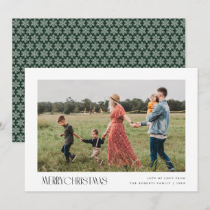 trendy minimal merry christmas card