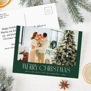 Trendy minimal photo christmas card