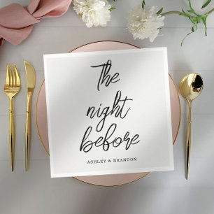 Trendy Minimal The Night Before Rehearsal Dinner Napkin