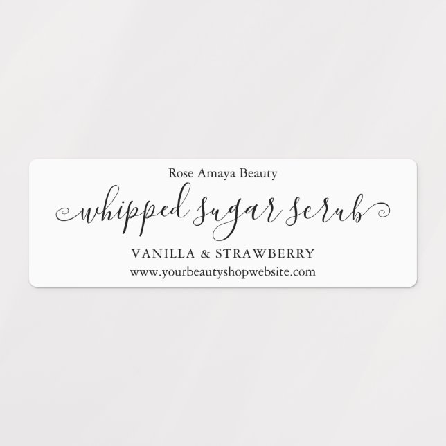 Trendy Minimalist Calligraphy Whipped Sugar Scrub (Design 1)