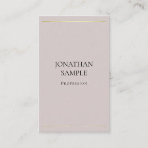 Trendy Minimalist Design Elegant Plain Modern Luxe Business Card