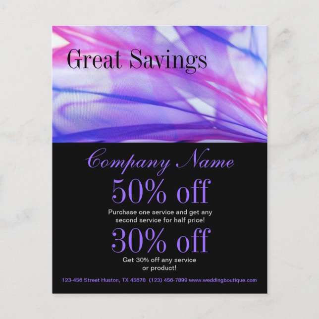 trendy minimalist elegant modern purple abstract flyer (Front)