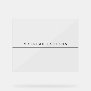 Trendy Minimalist Elegant Professional Serif Font Acrylic Sign